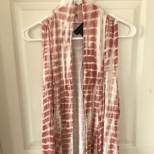Short sleeve tie dye cardigan